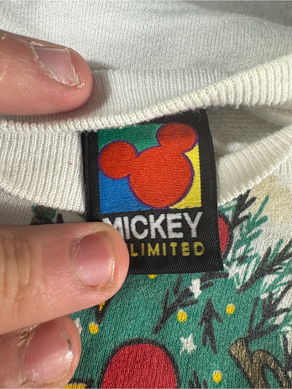 Vintage Disney Mickey Mouse Unlimited Merry Christmas Sweatshirt Womens 2X - Picture 5 of 6